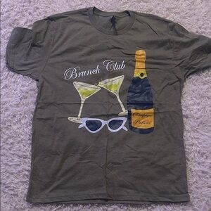 Brunch Club Graphic T-Shirt - Olive Green